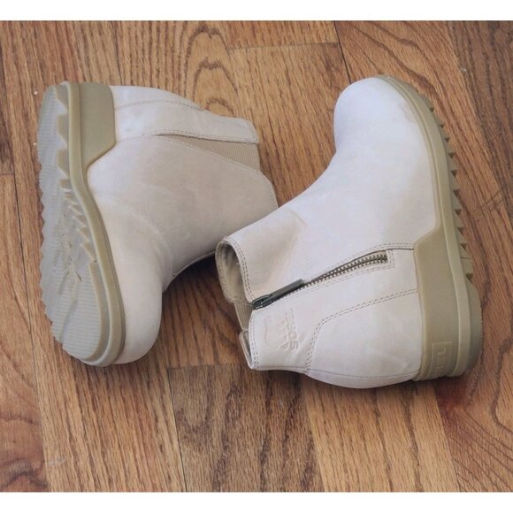 NEW SOREL Evie II Zip Winter Boots 7 Women Leather Waterproof Ankle Wedge Bootie - Picture 11 of 16